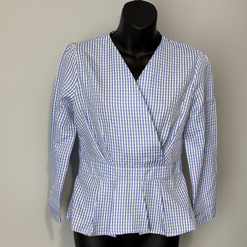 Blue Checkered Women's Blouse